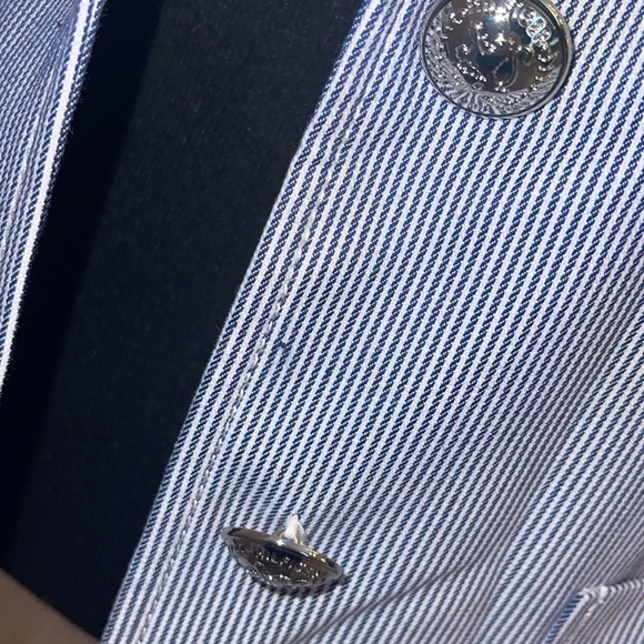 ✌️ for 20! Tommy Hilfiger Blue and White Striped Blazer - Picture 6 of 9